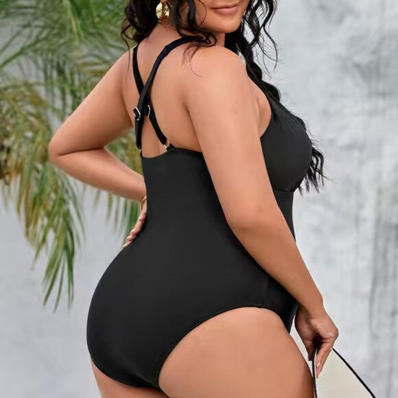 Cupshe Summer of Love One Piece Swimsuit | Size 2X | NWT | Tummy Control - Picture 2 of 5